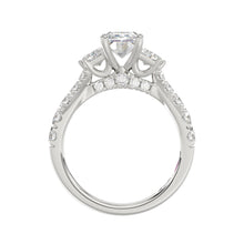Load image into Gallery viewer, LADIES RING 3.33CT ROUND/CUSHION/BAGUETTE DIAMOND WHITE PLATINUM (CENTER STONE CUSHION DIAMOND 2CT)
