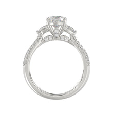Load image into Gallery viewer, LADIES RING 3.00CT ROUND/OVAL/HALF MOON/BAGUETTE DIAMOND WHITE PLATINUM (CENTER STONE OVAL DIAMOND 2CT)
