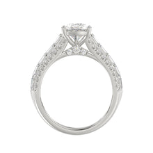 Load image into Gallery viewer, LADIES RING 2.75CT ROUND/PEAR/BAGUETTE DIAMOND WHITE PLATINUM (CENTER STONE PEAR DIAMOND 2CT)
