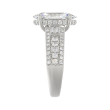 Load image into Gallery viewer, LADIES RING 4.00CT ROUND/OVAL/BAGUETTE DIAMOND WHITE PLATINUM (CENTER STONE OVAL DIAMOND 3CT)
