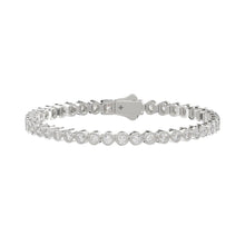 Load image into Gallery viewer, LADIES BRACELET 5.00CT ROUND DIAMOND 14K WHITE GOLD 
