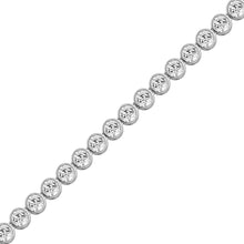 Load image into Gallery viewer, LADIES BRACELET 5.00CT ROUND DIAMOND 14K WHITE GOLD 
