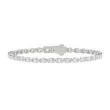 Load image into Gallery viewer, LADIES BRACELET 5.00CT OVAL DIAMOND 14K WHITE GOLD 
