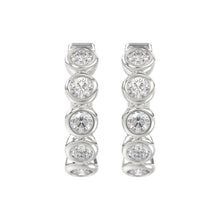 Load image into Gallery viewer, 14K WHITE GOLD 1.00CT ROUND DIAMOND LADIES EARRINGS

