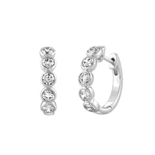 Load image into Gallery viewer, 14K WHITE GOLD 1.00CT ROUND DIAMOND LADIES EARRINGS
