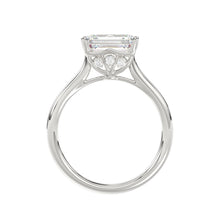 Load image into Gallery viewer, LADIES BRIDAL SET 3 1/2CT ROUND/EMERALD DIAMOND 14K WHITE GOLD (CENTER STONE EMERALD DIAMOND 2.00CT)
