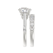 Load image into Gallery viewer, LADIES BRIDAL SET 4.00CT ROUND DIAMOND 14K WHITE GOLD (CENTER STONE ROUND DIAMOND 3.00CT)
