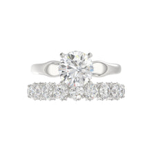 Load image into Gallery viewer, LADIES BRIDAL SET 3 5/8CT ROUND DIAMOND 14K WHITE GOLD (CENTER STONE ROUND DIAMOND 2.00CT)
