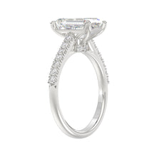 Load image into Gallery viewer, LADIES BRIDAL SET 5.00CT ROUND/EMERALD DIAMOND 14K WHITE GOLD (CENTER STONE EMERALD DIAMOND 3.00CT)
