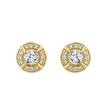 Load image into Gallery viewer, 10K YELLOW GOLD 1.00CT ROUND DIAMOND LADIES EARRING
