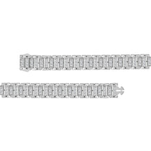 Load image into Gallery viewer, 10K WHITE GOLD 5.00CT ROUND DIAMOND MEN&#39;S BRACELET
