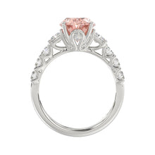 Load image into Gallery viewer, 14K WHITE GOLD 4 3/4CT ROUND/OVAL/RADIANT DIAMOND LADIES RING (CENTER STONE OVAL PINK DIAMOND 3.00CT)
