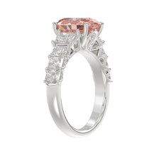 Load image into Gallery viewer, 14K WHITE GOLD 4 3/4CT ROUND/OVAL/RADIANT DIAMOND LADIES RING (CENTER STONE OVAL PINK DIAMOND 3.00CT)
