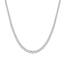 Load image into Gallery viewer, 18K WHITE GOLD 7.00CT ROUND DIAMOND LADIES TENNIS NECKLACE
