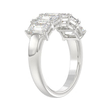 Load image into Gallery viewer, 14K WHITE GOLD 2.00CT EMERALD DIAMOND LADIES BAND
