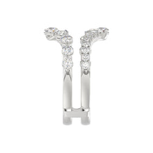 Load image into Gallery viewer, 14K WHITE GOLD 1.00CT ROUND DIAMOND LADIES WRAP RING
