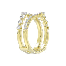 Load image into Gallery viewer, 14K YELLOW GOLD 1.00CT ROUND DIAMOND LADIES WRAP RING
