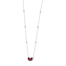 Load image into Gallery viewer, 14K WHITE GOLD 2.00CT ROUND/PEAR DIAMOND LADIES NECKLACE (RUBY DIAMOND 2 STONE)
