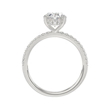Load image into Gallery viewer, 14K WHITE GOLD 2 1/5CT ROUND/OVAL DIAMOND LADIES RING (CENTER STONE OVAL DIAMOND 2CT)
