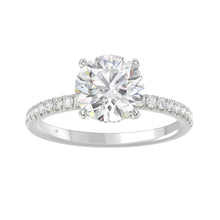 Load image into Gallery viewer, 14K WHITE GOLD 2 1/4CT ROUND DIAMOND LADIES RING (CENTER STONE ROUND DIAMOND 2CT)
