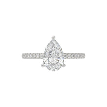 Load image into Gallery viewer, 14K WHITE GOLD 2 3/4CT ROUND/PEAR DIAMOND LADIES RING (CENTER STONE PEAR DIAMOND 2CT)

