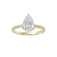 Load image into Gallery viewer, 14K YELLOW GOLD 2 3/4CT ROUND/PEAR DIAMOND LADIES RING (CENTER STONE PEAR DIAMOND 2CT)
