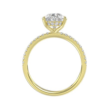 Load image into Gallery viewer, 14K YELLOW GOLD 2 3/4CT ROUND/PEAR DIAMOND LADIES RING (CENTER STONE PEAR DIAMOND 2CT)
