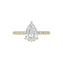 Load image into Gallery viewer, 14K YELLOW GOLD 2 3/4CT ROUND/PEAR DIAMOND LADIES RING (CENTER STONE PEAR DIAMOND 2CT)
