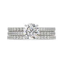 Load image into Gallery viewer, 14K WHITE GOLD 1 3/4CT ROUND DIAMOND BRIDAL SET (CENTER STONE ROUND DIAMOND 1CT)
