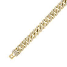 Load image into Gallery viewer, 10K YELLOW GOLD 5 1/2CT ROUND DIAMOND MEN&#39;S BRACELET
