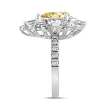Load image into Gallery viewer, 14K WHITE GOLD 4 1/2CT ROUND/PEAR/MARQUISE DIAMOND LADIES RING (CENTER STONE PEAR DIAMOND 2.00CT)
