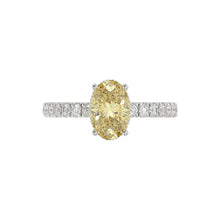 Load image into Gallery viewer, 14K WHITE GOLD 2 1/2CT ROUND/OVAL DIAMOND LADIES RING
