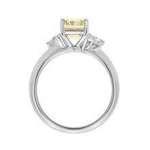 Load image into Gallery viewer, 14K WHITE GOLD 2 1/2CT ROUND/MARQUISE/PEAR/YELLOW RADIANT DIAMOND LADIES RING (CENTER STONE YELLOW RADIANT DIAMOND 2CT)
