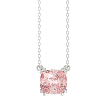 Load image into Gallery viewer, 14K WHITE GOLD 1.00CT CUSHION PINK DIAMOND LADIES PENDANT
