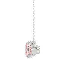 Load image into Gallery viewer, 14K WHITE GOLD 1.00CT CUSHION PINK DIAMOND LADIES PENDANT
