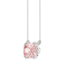 Load image into Gallery viewer, 14K WHITE GOLD 1.00CT CUSHION PINK DIAMOND LADIES PENDANT
