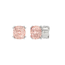 Load image into Gallery viewer, 14K WHITE GOLD 2.00CT PINK CUSHION DIAMOND LADIES EARRINGS
