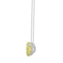 Load image into Gallery viewer, 14K WHITE GOLD 1.00CT YELLOW OVAL DIAMOND LADIES PENDANT
