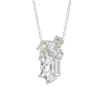 Load image into Gallery viewer, 14K WHITE GOLD 1.00CT ROUND/MARQUISE/PEAR/LONG HEXAGON STEP CUT LADIES NECKLACE
