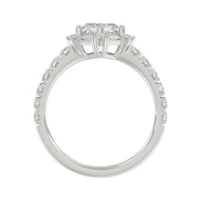 Load image into Gallery viewer, 14K WHITE GOLD 1 3/4CT ROUND/BAGUETTE/HEZAGON STEP CUT DIAMOND LADIES RING
