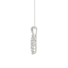 Load image into Gallery viewer, 14K WHITE GOLD 1.00CT ROUND/BAGUETTE/KITE STEP CUT DIAMOND LADIES PENDANT
