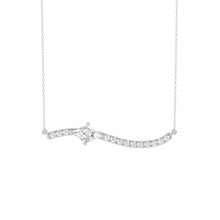 Load image into Gallery viewer, 14K WHITE GOLD 3/4CT ROUND/LOZELGE DIAMOND LADIES NECKLACE
