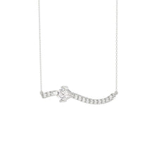 Load image into Gallery viewer, 14K WHITE GOLD 3/4CT ROUND/LOZELGE DIAMOND LADIES NECKLACE
