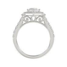 Load image into Gallery viewer, 14K WHITE GOLD 2 1/4CT ROUND/BAGUETTE/HEXAGON DIAMOND LADIES RING
