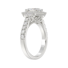 Load image into Gallery viewer, 14K WHITE GOLD 2 1/4CT ROUND/BAGUETTE/HEXAGON DIAMOND LADIES RING
