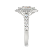 Load image into Gallery viewer, 14K WHITE GOLD 2 1/4CT ROUND/BAGUETTE/HEXAGON DIAMOND LADIES RING
