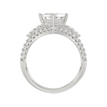 Load image into Gallery viewer, 14K WHITE GOLD 3 3/4CT ROUND/PRINCESS DIAMOND LADIES RING
