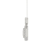 Load image into Gallery viewer, 14K WHITE GOLD  1 1/2CT ROUND/HEZAGON DIAMOND STEP CUT DIAMOND LADIES PENDANT
