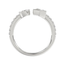 Load image into Gallery viewer, 14K WHITE GOLD 1.00CT ROUND/PEAR/HEXAGON DIAMOND LADIES RING
