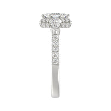 Load image into Gallery viewer, 14K WHITE GOLD 2.00CT ROUND/PEAR/OCTAGON STEP CUT DIAMOND LADIES RING
